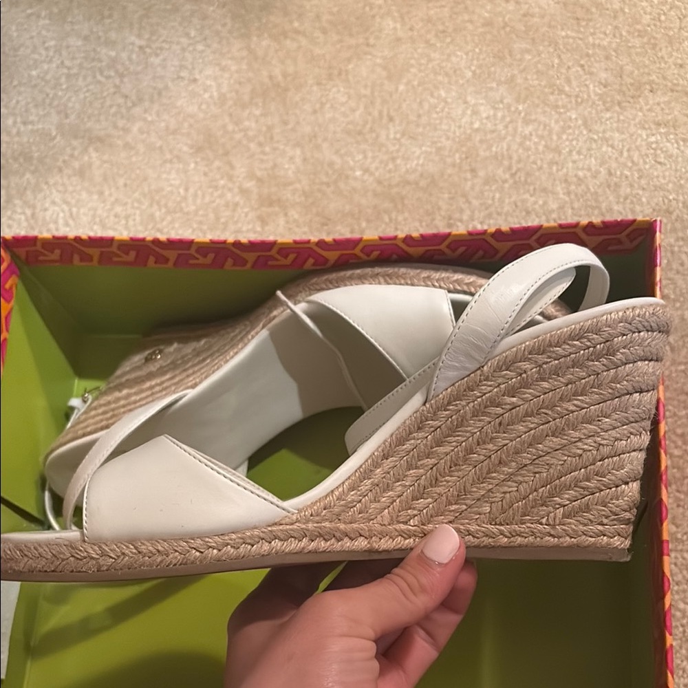 Tory Burch Cream Wedges